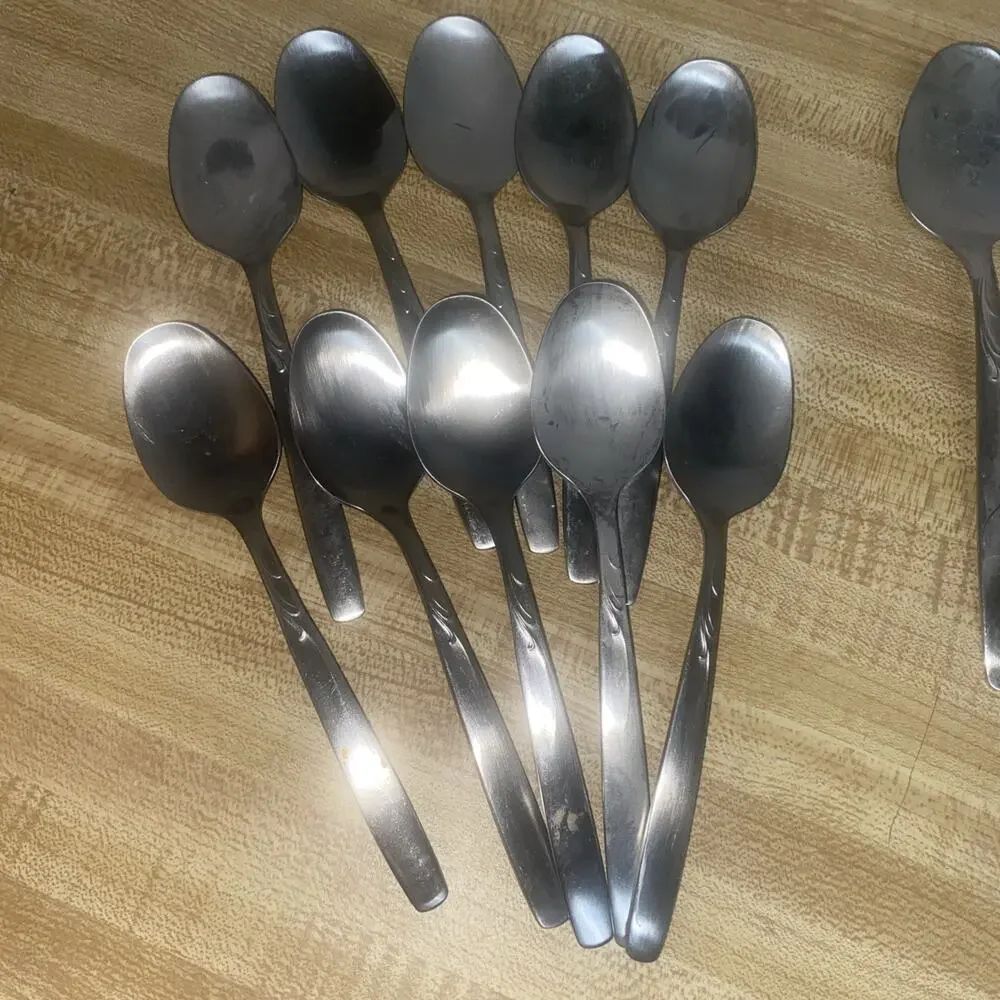 MCM Vintage IS Garden Manor Stainless Steel Flatware 35 Pc Set International USA